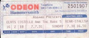 My ticket. £16.50 was a lot for a gig in those days!