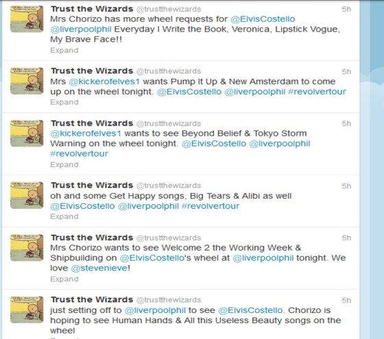 Elvis Costello tweets