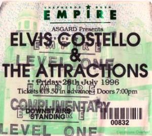 Elvis Costello Shepherds Bush Empire July 1996
